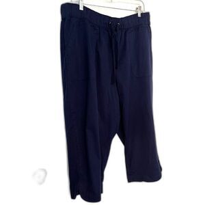 Lane Bryant Women's Chino Navy Blue Capris SZ 18